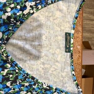 Chico's Vibrant Blue and Green Patterned Top